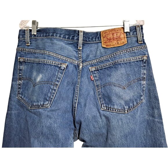 Vintage Levis 501 XX Jeans Madein USA Button Fly Shrink to Fit Blue Denim Levi S - Picture 5 of 15
